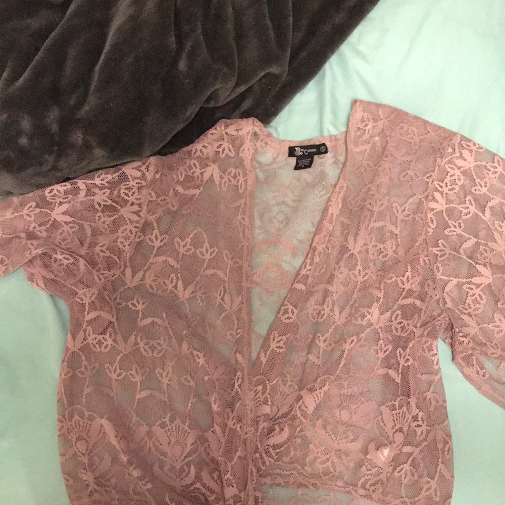 Lavender lace cover up